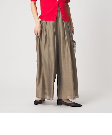［size SHORTあり］エアリー シアー イージー ワイド パンツ