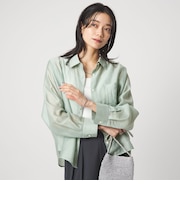 エアリー シアー ロングスリーブ シャツ ウォッシャブル 接触冷感