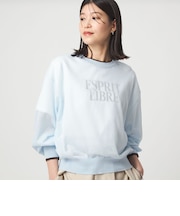 【WEB限定】＜at ease＞バイカラー シアー ニット プルオーバー