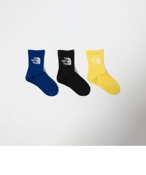 ＜THE NORTH FACE＞ジャガード ロゴ 3P クルーソックス / キッズ