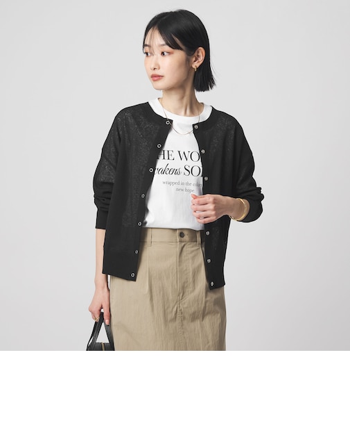 シアー サーマル 2WAY カーディガン