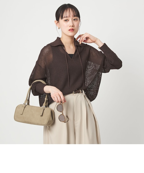 メッシュ ポロプルオーバー