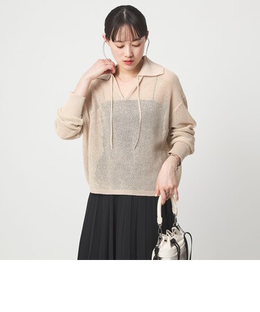 メッシュ ポロプルオーバー