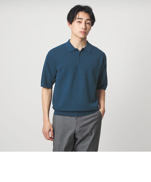タック ピケ ニット ポロシャツ -ウォッシャブル-