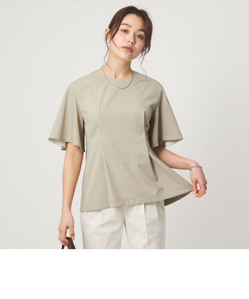 ［size SHORTあり］サラフール タック ブラウス ストレッチ 接触冷感 UVカット