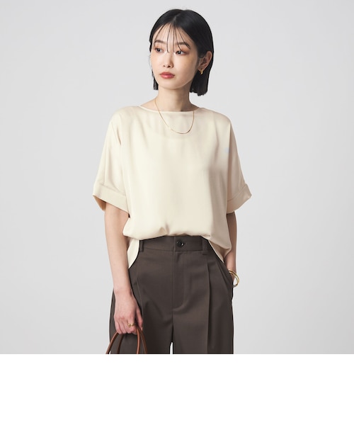 サテン TEE ブラウス｜グリーンレーベル リラクシングの通販｜&mall