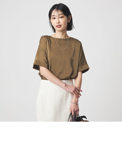 サテン TEE ブラウス｜グリーンレーベル リラクシングの通販｜&mall