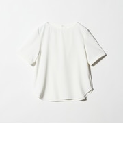 クルーネック ショートスリーブ ブラウス マシンウォッシャブル UVカット