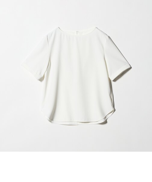 クルーネック ショートスリーブ ブラウス マシンウォッシャブル UVカット