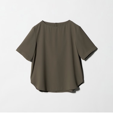 クルーネック ショートスリーブ ブラウス マシンウォッシャブル UVカット