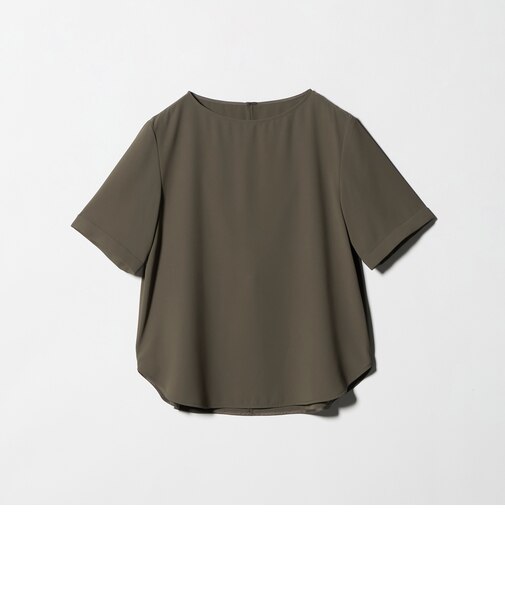 クルーネック ショートスリーブ ブラウス マシンウォッシャブル UVカット