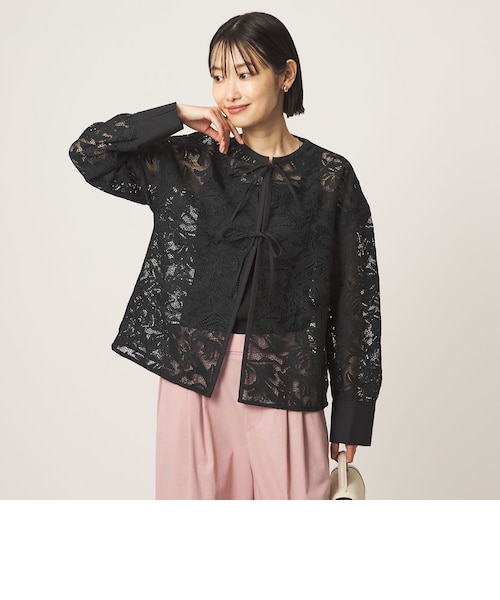 green label relaxing レース ハオリ　ブラウス レース ハオリ ブラウス｜グリーンレーベル リラクシングの通販｜&mall