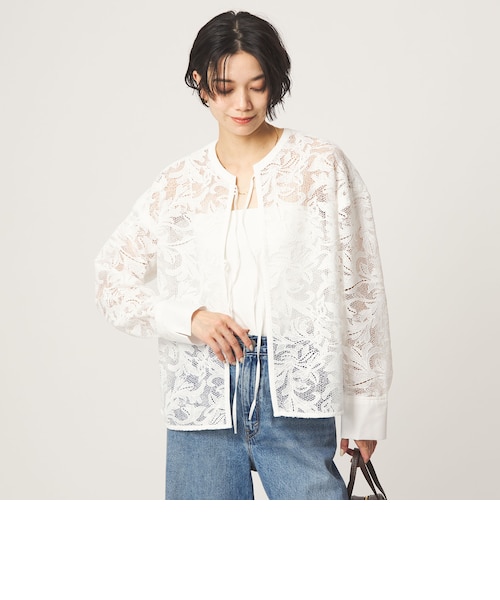 レース ハオリ ブラウス｜グリーンレーベル リラクシングの通販｜&mall
