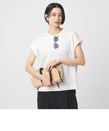 グロッシー フレンチスリーブ Tシャツ 制菌