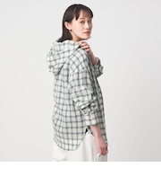 【WEB限定】＜at ease＞フード チェック シャツ