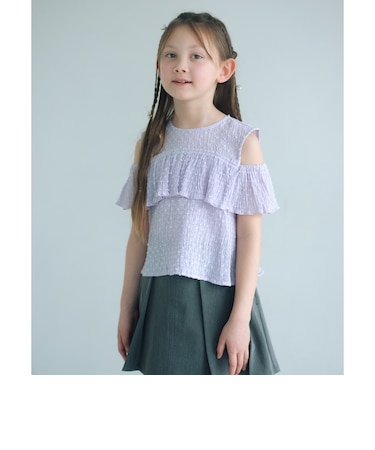 【COOL CHIC GIRLS STYLE】ラッフルショートスリーブ / キッズ  120cm-160cm