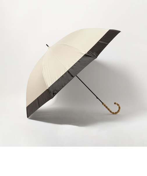 【WEB限定 / 別注】＜because＞グログランテープアンブレラ 長傘 晴雨兼用 レイン