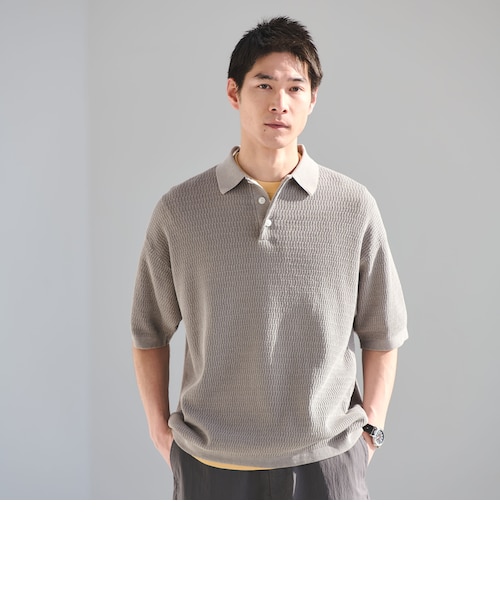別注】＜Healthknit＞ガーメントダイ ニット 半袖 ポロシャツ