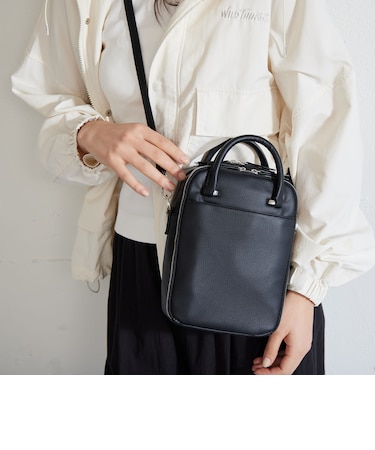 <PARTE>2WAY マルチポーチ型 ショルダーバッグ