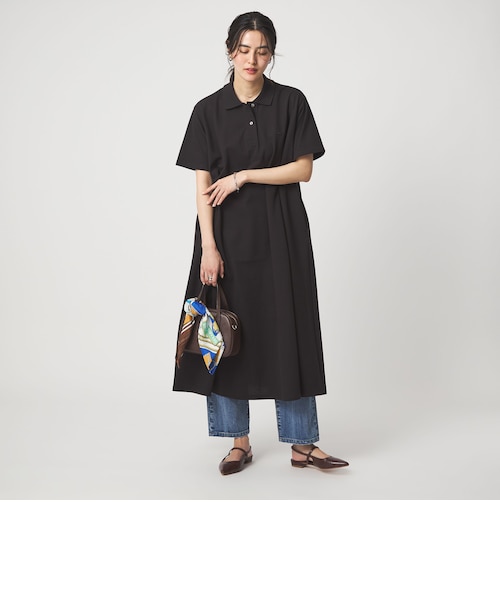LACOSTE 別注 ポロドレス ブラック38 別注】＜LACOSTE＞ポロドレス｜グリーンレーベル リラクシングの通販