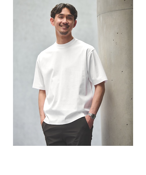 【WEB限定】JUST fit ポンチ 半袖 Tシャツ カットソー -汗染み防止-