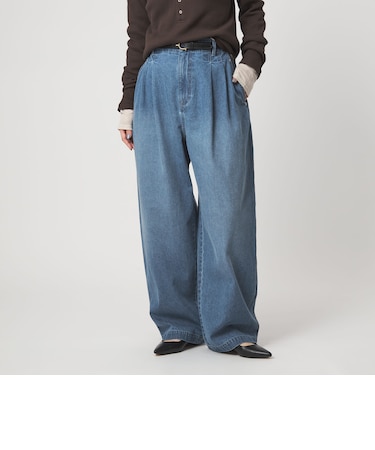 【WEB限定】＜at ease＞カーブ デニム パンツ