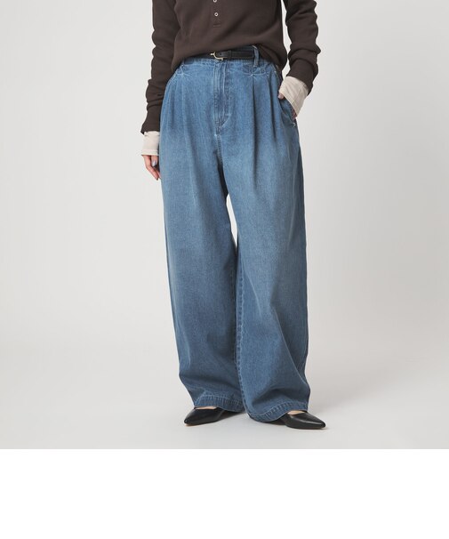 【WEB限定】＜at ease＞カーブ デニム パンツ