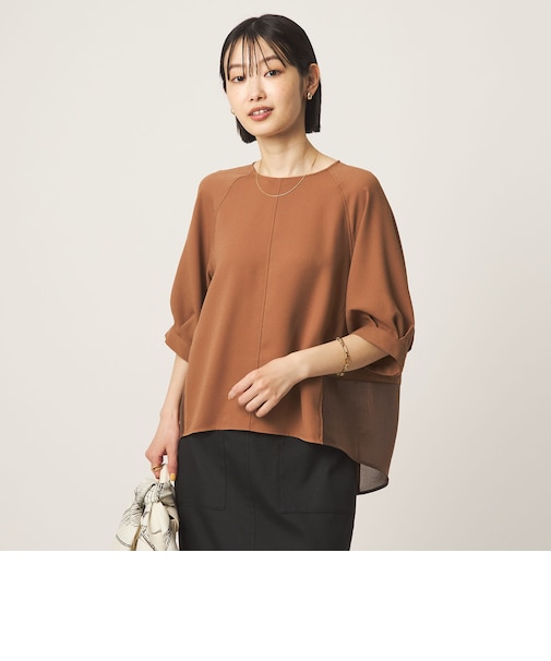 ［size SHORTあり］fleurie(フルリー) フォルム ショートスリーブ ブラウス