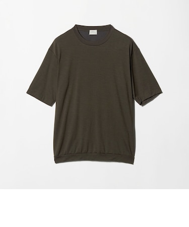 ウールナイロン テーラード クルーネック Tシャツ ウールT