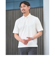 【WEB限定】JUST fit デイリー ドライ ボタンダウン 半袖 ポロシャツ -吸水速乾・抗菌-