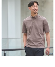 【WEB限定】JUST fit デイリー ドライ ボタンダウン 半袖 ポロシャツ -吸水速乾・抗菌-