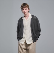 ミックス メランジ メッシュ カーディガン