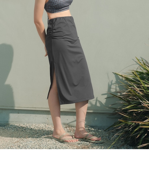 ラッシュサイドギャザースカート ラッシュガード / スイムウェア