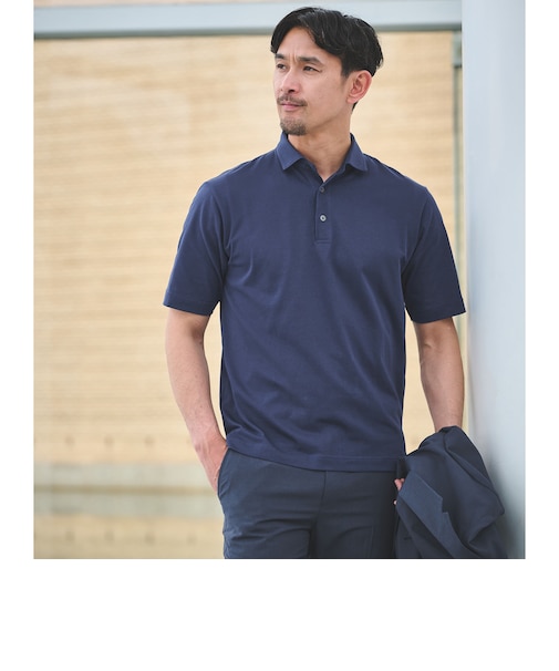 【WEB限定】JUST fit デイリー ドライ カッタウェイ 半袖 ポロシャツ -吸水速乾・抗菌-