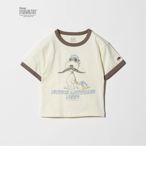 【別注】<FRUIT OF THE LOOM × PEANUTS>リンガーTシャツ / キッズ 110cm-130cm