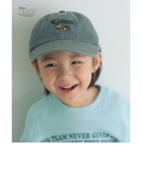 別注】＜FRUIT OF THE LOOM × PEANUTS＞キャップ / キッズ｜グリーン