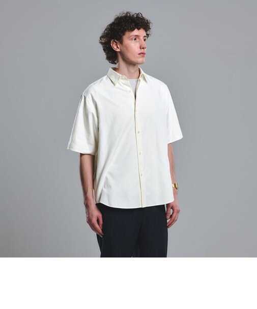 FINE BASIC スビン オックスフォード ジャストルーズ 半袖 シャツ