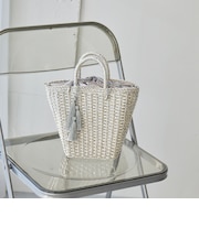 2WAY メタリック ペーパーカゴバッグ