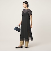 レース Vネック キャミソール ワンピース