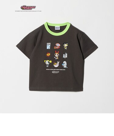 【別注】＜The Powerpuff Girls＞ リンガー Tシャツ / キッズ 100cmー130cm