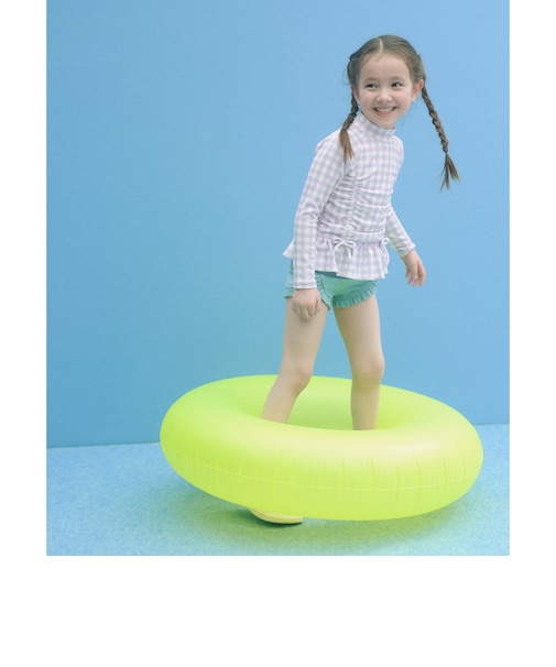 GLR ギンガム ラッシュガード セット / 水着 / キッズ 100cm-130cm