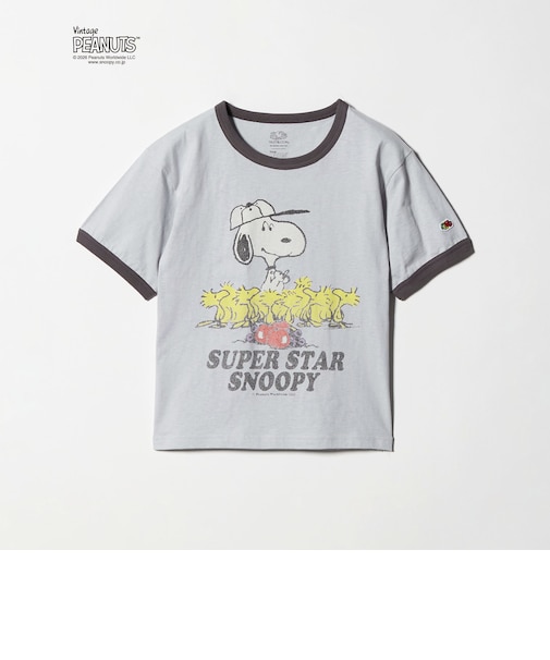 【別注】<FRUIT OF THE LOOM × PEANUTS>リンガーTシャツ / キッズ 140cm-150cm