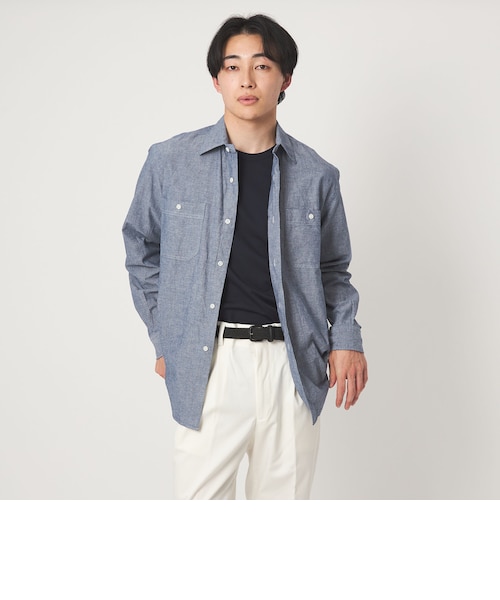 半額JET ☆ ダンガリーシャツ値下げ 洗える】コットンダンガリー シャツ ／ レギュラー