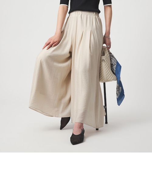 size SHORTあり］【WEB限定】＜at ease＞キュロット パンツ｜グリーン