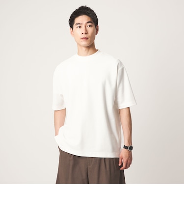 GIZA ハニカム クルーネック 半袖 Tシャツ