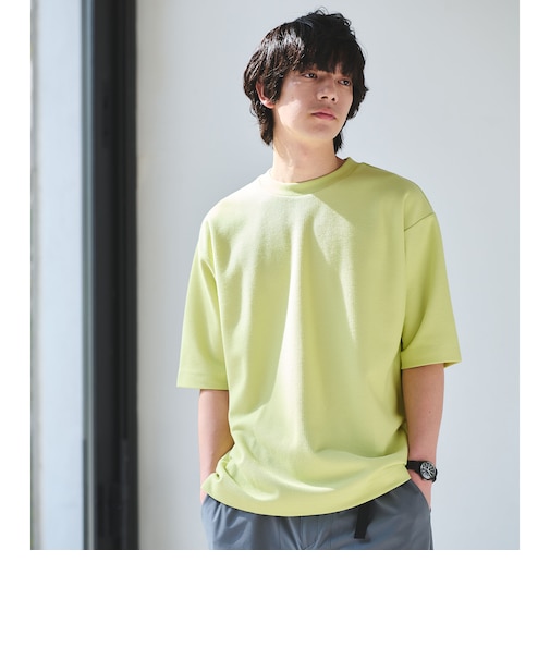 GIZA ハニカム クルーネック 半袖 Tシャツ