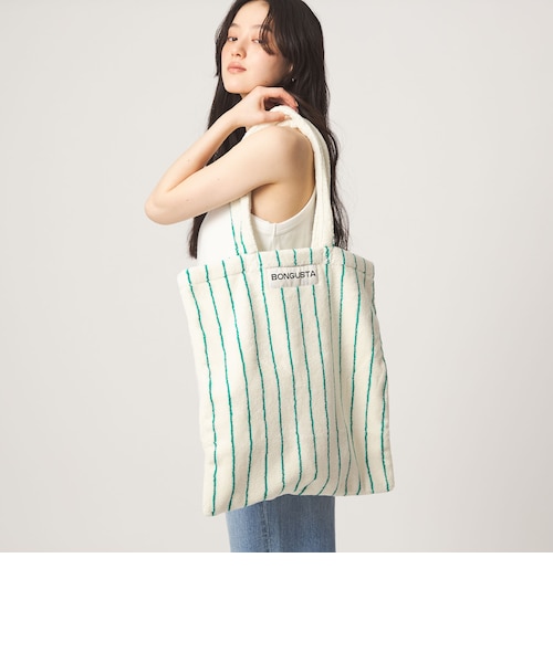 BONGUSTA＞トートバッグ（ストライプ）｜グリーンレーベル