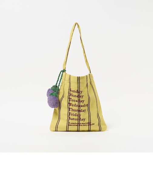 【別注】＜beej＞チャーム付き ストライプ トートバッグ / キッズ