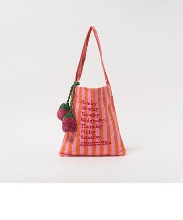 【別注】＜beej＞チャーム付き ストライプ トートバッグ / キッズ