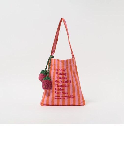 【別注】＜beej＞チャーム付き ストライプ トートバッグ / キッズ